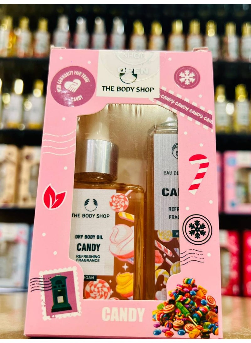 The Body Shop Candy Gift Set – Dry Body Oil & Fragrance - Image 2